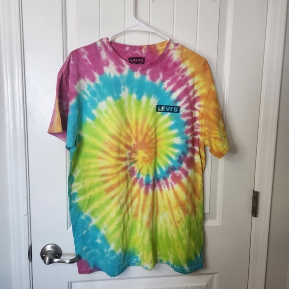 Levi's Rainbow Spiral Tie-Dye T-shirt - Picture 1 of 5
